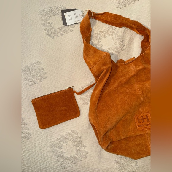 Haute Hippie Tan Suede Hobo Bag with attached wallet NWT - Picture 7 of 8